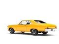 Canary yellow restored vintage muscle car - rear view Royalty Free Stock Photo