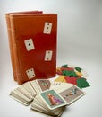 Canasta box cards Royalty Free Stock Photo