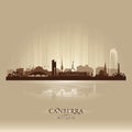 Canberra Australia city skyline vector silhouette