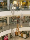 Decorative hanging pendant lights in Westfield Belconnen Shopping Centre in Canberra, Australia