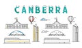 Canberra. Capital city Australia. Sights of Australian town.