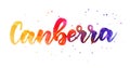 Canberra - handwritten lettering