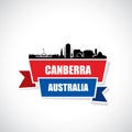 Canberra skyline - Australia - vector illustration