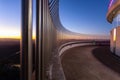 Canberra Tower Sunset balustrade detail Royalty Free Stock Photo