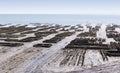 Low tide at oysters farm in Cancal Royalty Free Stock Photo