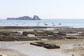 Low tide at oysters farm in Cancal Royalty Free Stock Photo