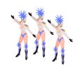 Cancan Dancers Crew Composition Royalty Free Stock Photo