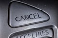 Cancel button on a car Royalty Free Stock Photo