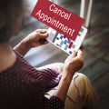 Cancel Cancellation Appointment Postpone Concept Royalty Free Stock Photo