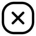 Cancel, close Bold Vector Icon which can be easily edited or modified