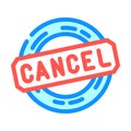 cancel close color icon vector illustration