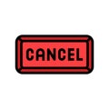 cancel close color icon vector illustration