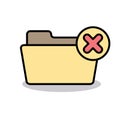 Cancel close delete exit folder logout remove icon