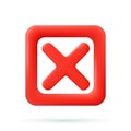 Cancel cross icon Royalty Free Stock Photo