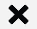 Cancel Icon Delete Remove Revoke Restrict Restricted Eliminate Prohibited X Cross Close Wrong Line Shape Sign Symbol EPS Vector