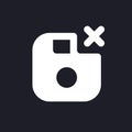 Cancel saving white pixel perfect solid ui icon