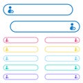 Cancel user account icons in rounded color menu buttons