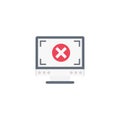 Cancel vector flat colour icon Royalty Free Stock Photo