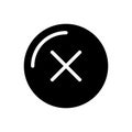 Cancel vector glyph flat icon Royalty Free Stock Photo