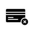 Cancel vector glyph  flat icon Royalty Free Stock Photo