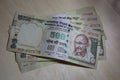 Canceled currency 500 notes in India Royalty Free Stock Photo