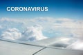 Canceled flights.Travel vacations cancelled because of pandemic of coronavirus.Coronavirus pandemic, covid 19 epidemic, warning Royalty Free Stock Photo