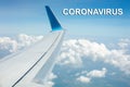 Canceled flights.Travel vacations cancelled because of pandemic of coronavirus.Coronavirus pandemic, covid 19 epidemic, warning Royalty Free Stock Photo