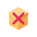 Canceled package icon. Vector Royalty Free Stock Photo