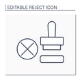 Canceled seal line icon