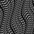 CANCELED word warped, distorted, repeated, and arranged into seamless pattern background