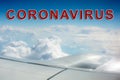 Cancelled flights.Travel vacations cancelled because of pandemic of coronavirus.Coronavirus pandemic, covid 19 epidemic, warning Royalty Free Stock Photo