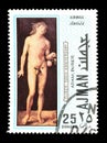 Paintings on postage stamps