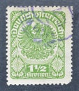 Cancelled postage stamp printed by Austria, that shows Coat of arms Royalty Free Stock Photo