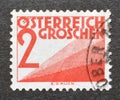 Cancelled postage stamp printed by Austria Royalty Free Stock Photo