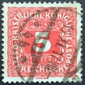 Cancelled postage stamp printed by Austria Royalty Free Stock Photo