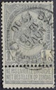 Cancelled postage stamp printed by Belgium, that shows Coat of arms Royalty Free Stock Photo