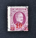 Cancelled postage stamp printed by Belgium, that shows portrait King Albert