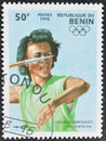 Cancelled postage stamp printed by Benin