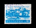Cancelled postage stamp printed by Bulgaria, that shows Boarding house the Mermaid - Rusalka on Black Sea