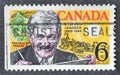 Cancelled postage stamp printed by Canada, that shows Portrait of Stephen Butler Leacock