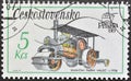 Steam Roller, 1936, International Stamp Exhibition PRAGA 88 Technical Monuments