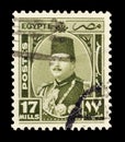 Cancelled postage stamp printed by Egypt Royalty Free Stock Photo