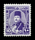 Cancelled postage stamp printed by Egypt Royalty Free Stock Photo