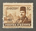 King Farouk in front of Hussan Mosque Royalty Free Stock Photo