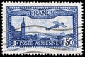 Cancelled postage stamp printed by France