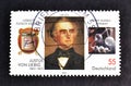 Cancelled postage stamp printed by Germany, that celebrates Birth Bicentenary of Justus von Liebig