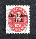 Official Bavaria stamp - Overprinted \'Deutsches Reich\'