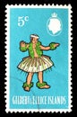 Gilbert and Ellice Islands on postage stamps Royalty Free Stock Photo