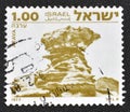 Cancelled postage stamp printed by Israel, that shows Arava Royalty Free Stock Photo