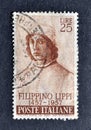 Cancelled postage stamp printed by Italy, that shows Filippino Lippi